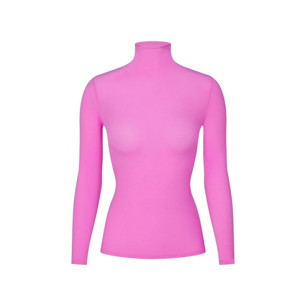NWT SKIMS FITS EVERYBODY TURTLENECK TOP | NEON ORCHID